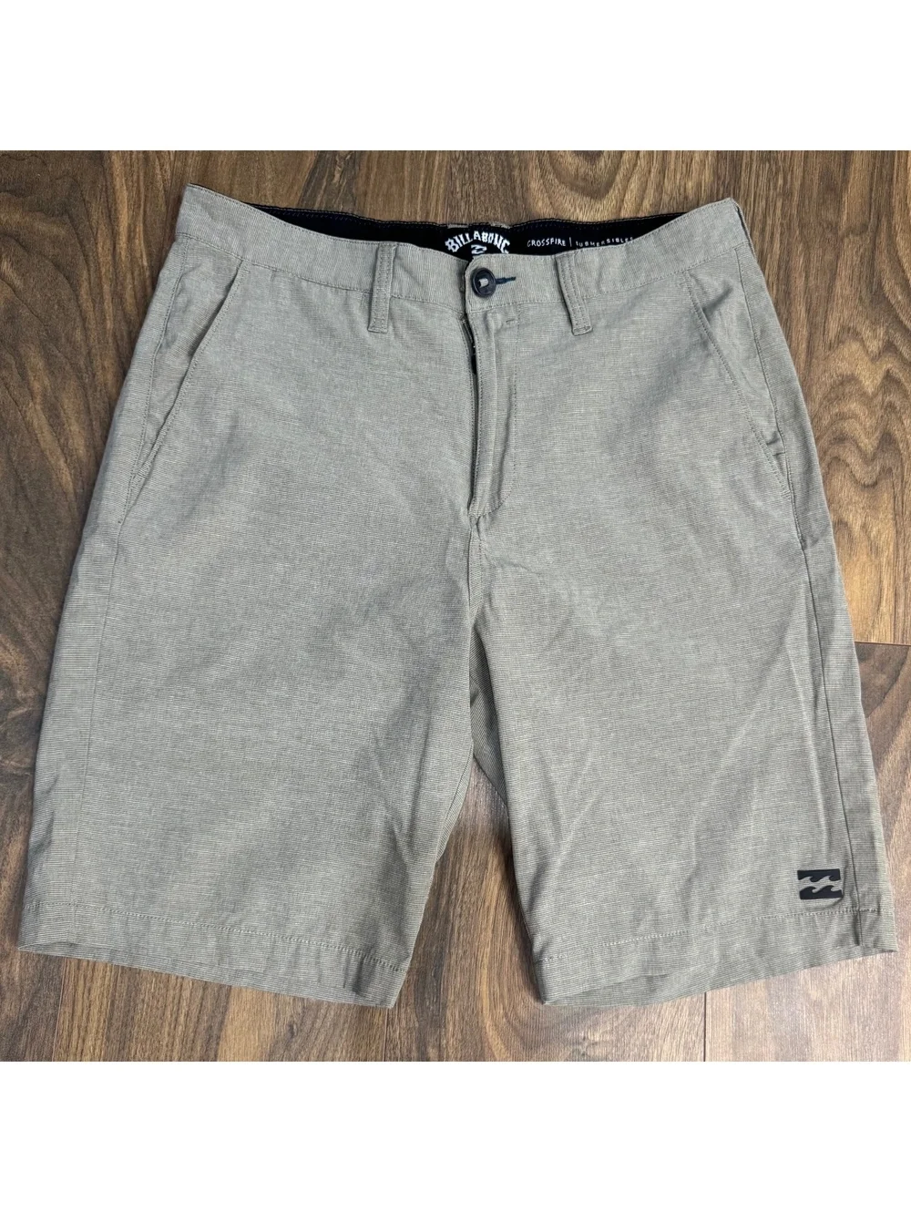 Billabong Crossfire Submersibles Hybrid Shorts Tan Quick Dry Stretch Size 30